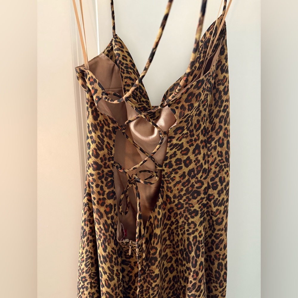 STAUD Bellamy Leopard Print Mini Dress - Picture 5 of 7